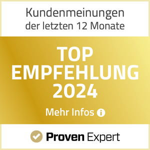 Briefgold Badge Provenexpert Top Empfehlung